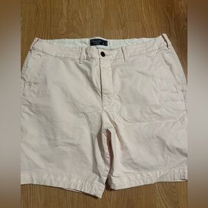 Abercrombie & Fitch Men's Soft Pink Flat Front Shorts